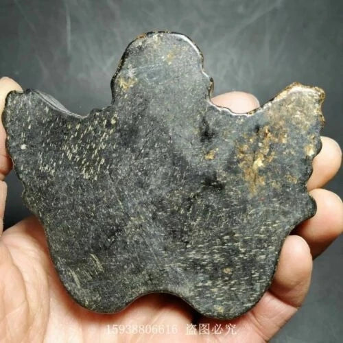 China Red mountain culture Iron meteorite carved Dharma protector Dapeng Pendant