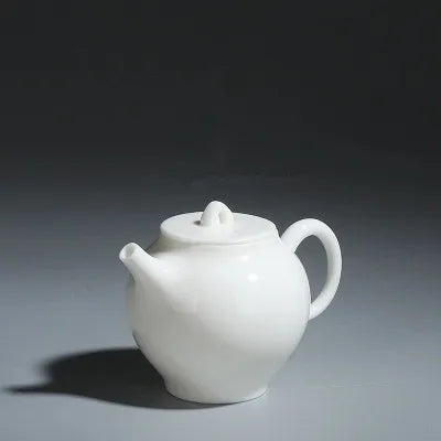 China White Porcelain Mini Filter Teapot Handmade Ceramic Kung Fu Black Tea Da Hong Pao Household Tea Maker Travel Free Shipping
