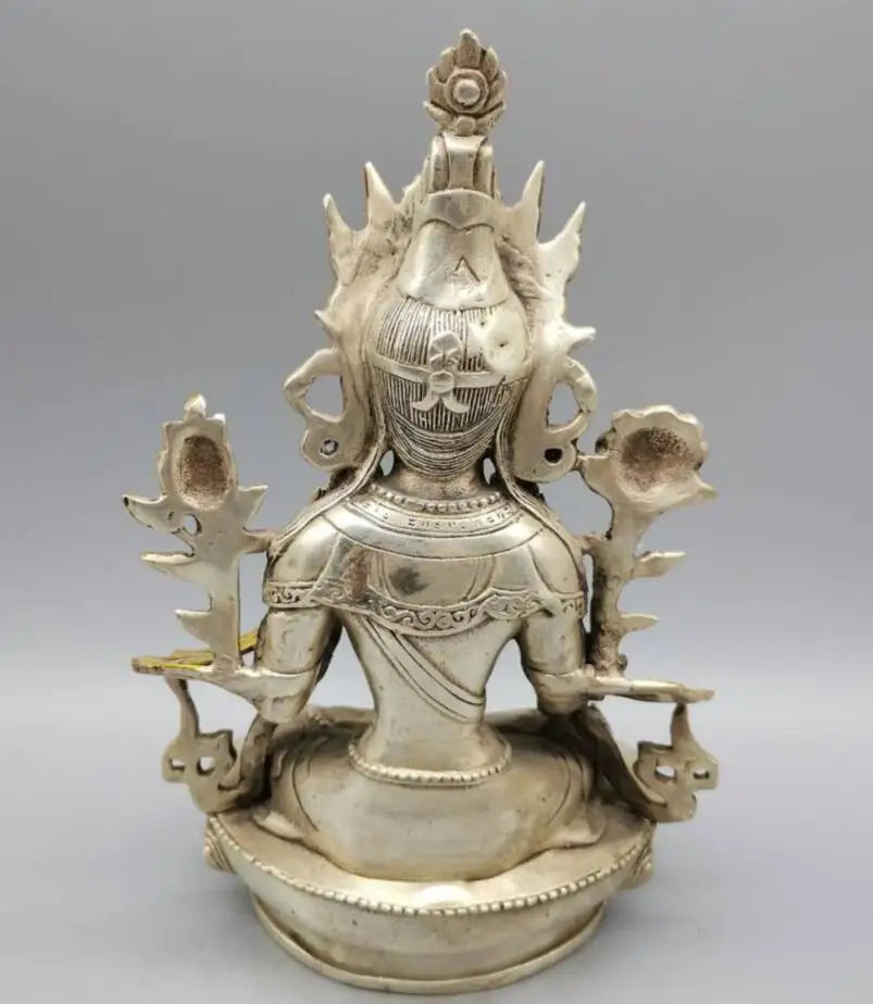 China White copper Buddha crafts statue