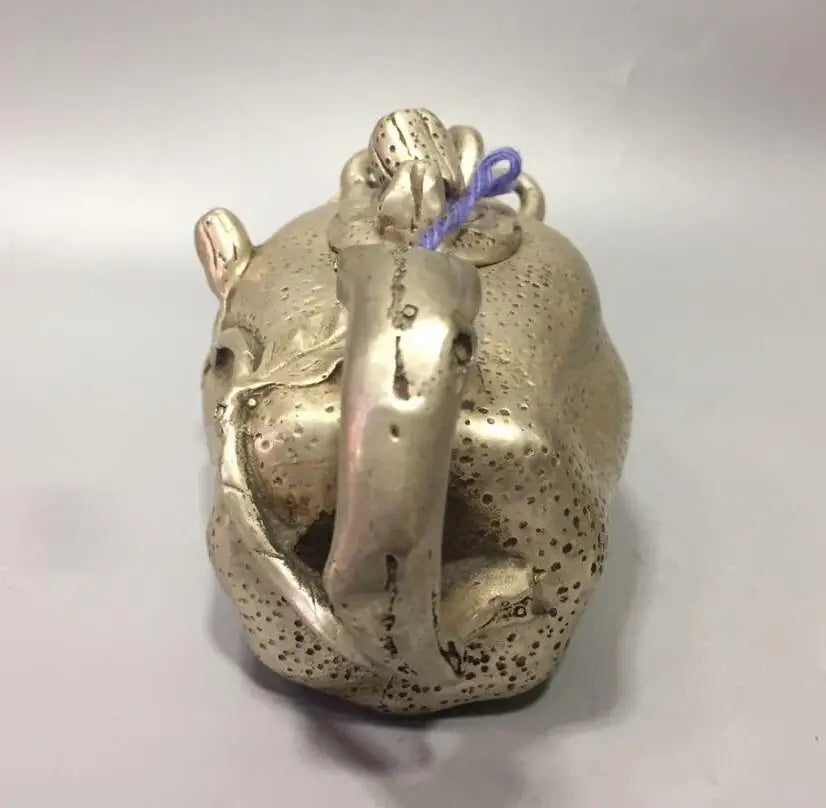 China White copper Chayote shape  teapot crafts statue