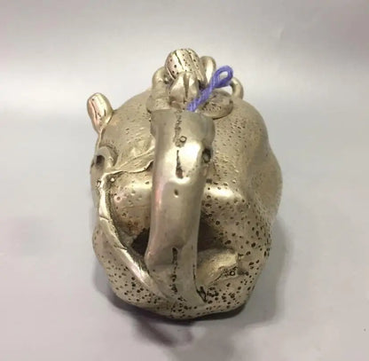 China White copper Chayote shape  teapot crafts statue