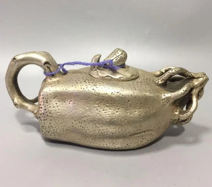 China White copper Chayote shape  teapot crafts statue