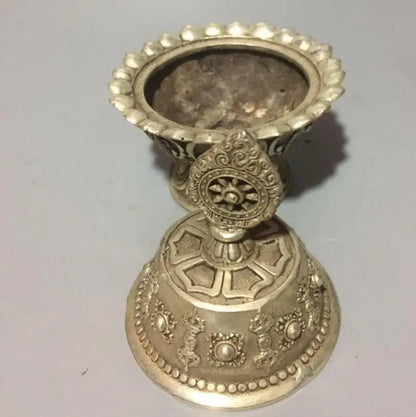 China White copper Exorcism gossip furnace crafts statue
