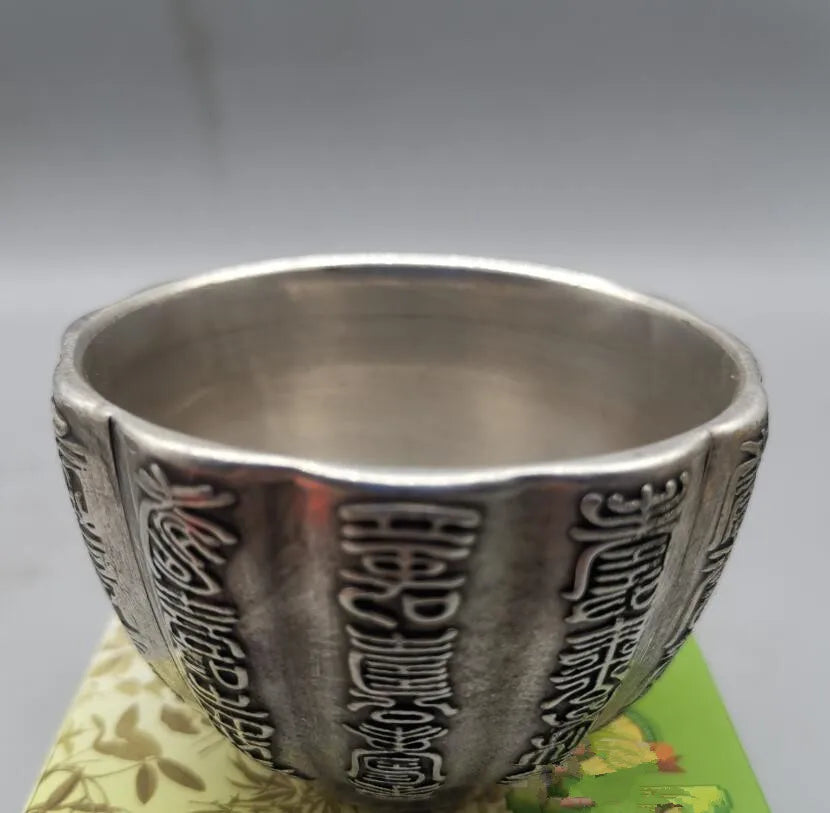 China White copper Fu lu shou cup crafts statue