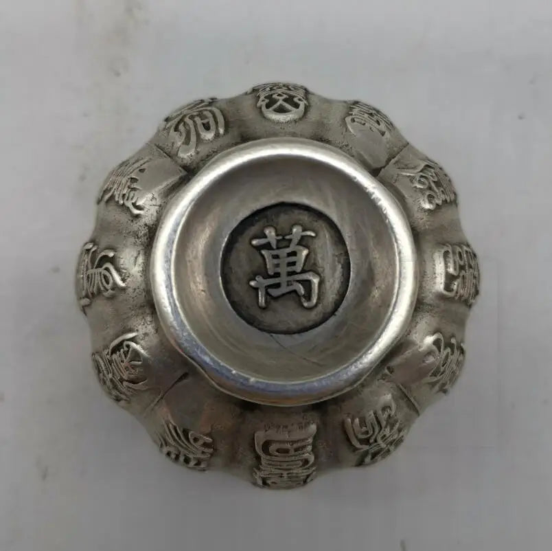 China White copper Fu lu shou cup crafts statue