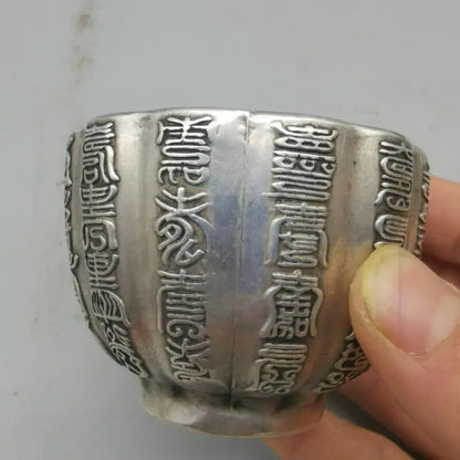 China White copper Fu lu shou cup crafts statue
