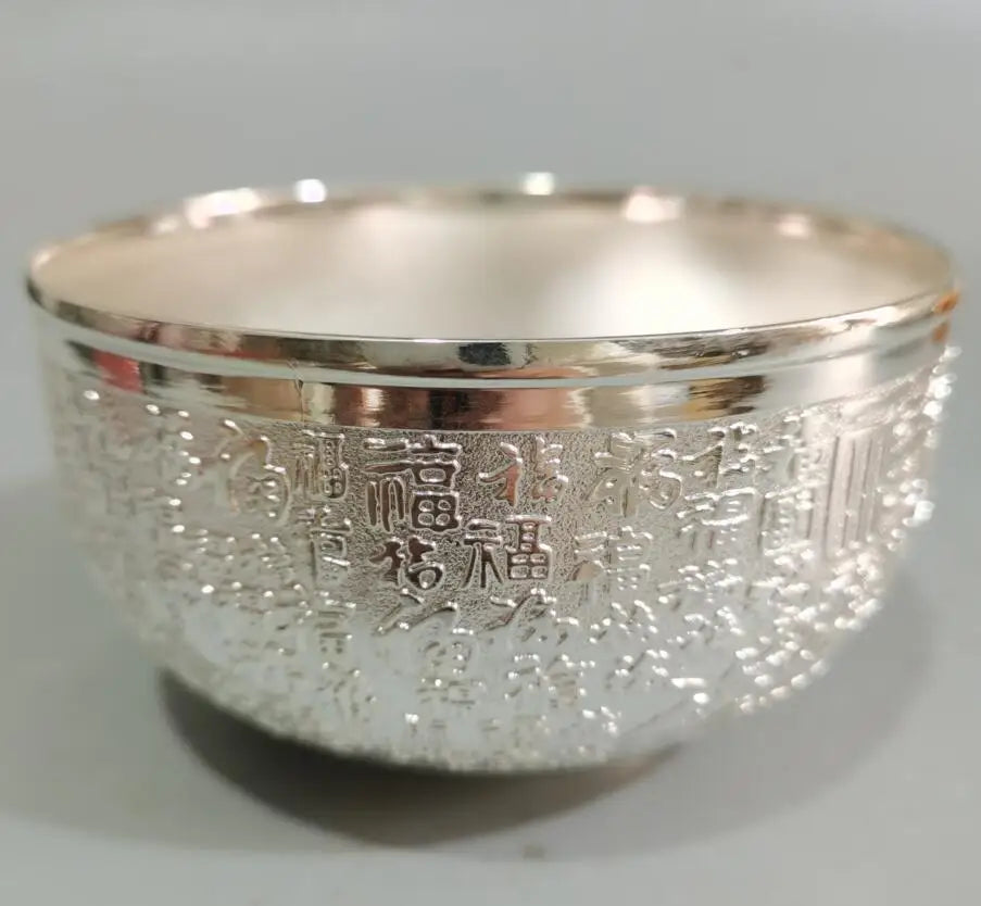 China White copper Fu word bowl crafts statue