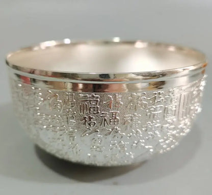 China White copper Fu word bowl crafts statue