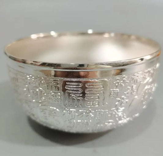 China White copper Fu word bowl crafts statue