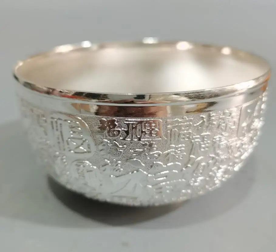 China White copper Fu word bowl crafts statue