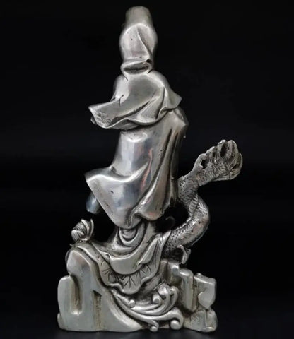 China White copper Goddess of mercy Buddha crafts statue