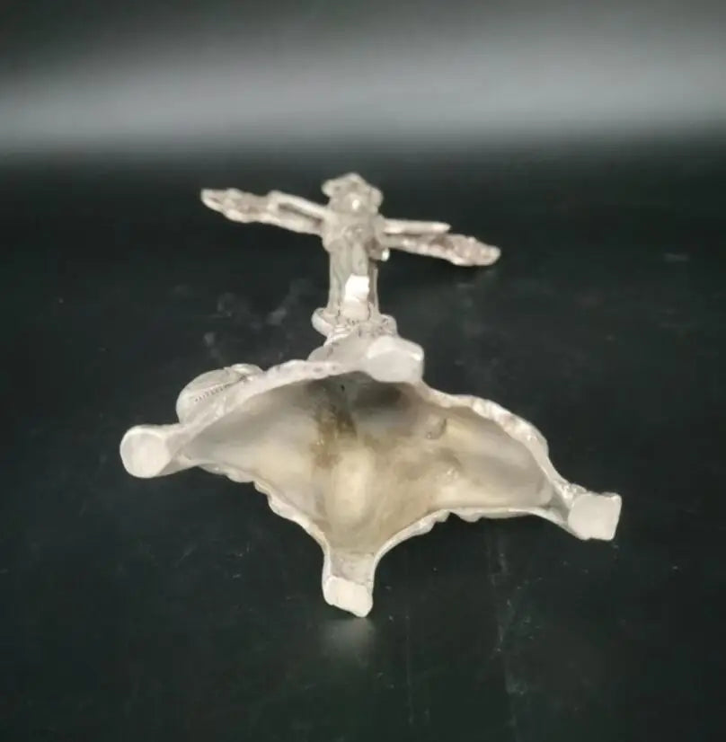 China White copper Jesus cross crafts statue
