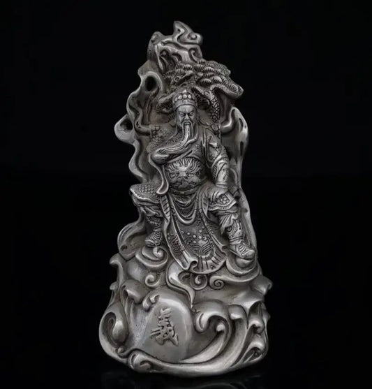 China White copper Loyalty Righteousness Guan yu crafts statue
