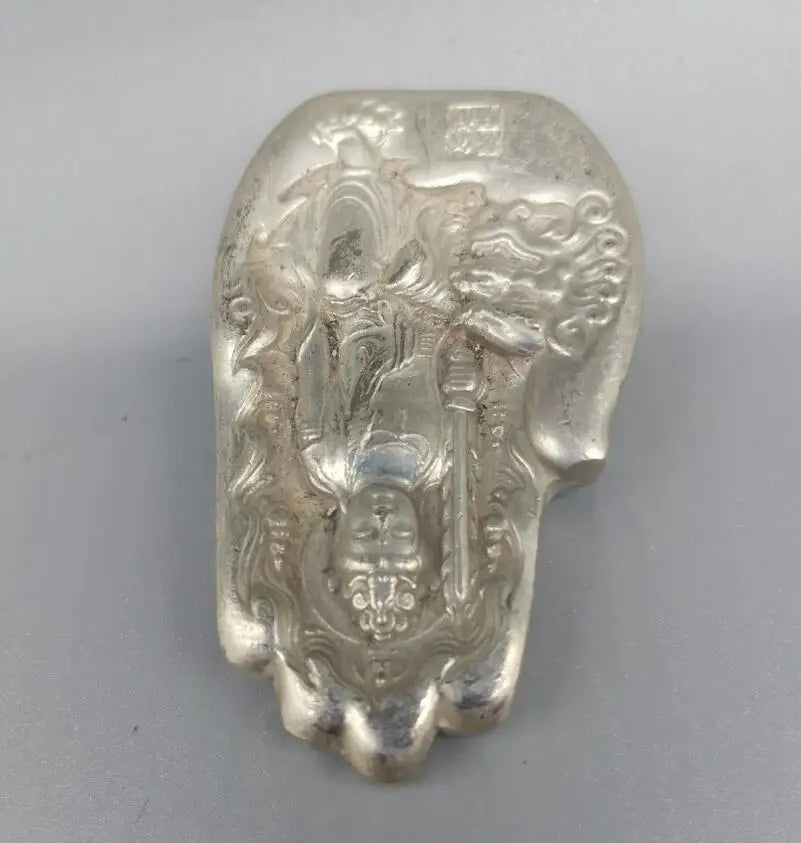 China White copper Manjusri bodhisattva small crafts statue