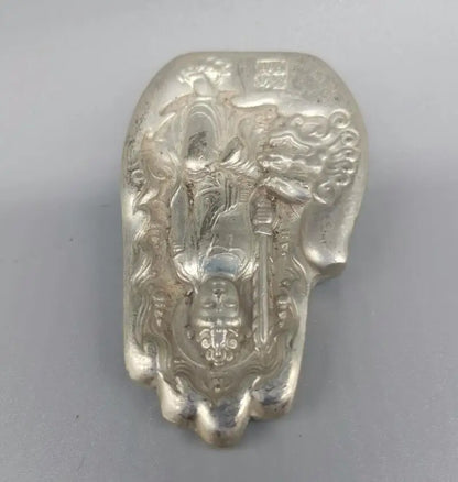 China White copper Manjusri bodhisattva small crafts statue