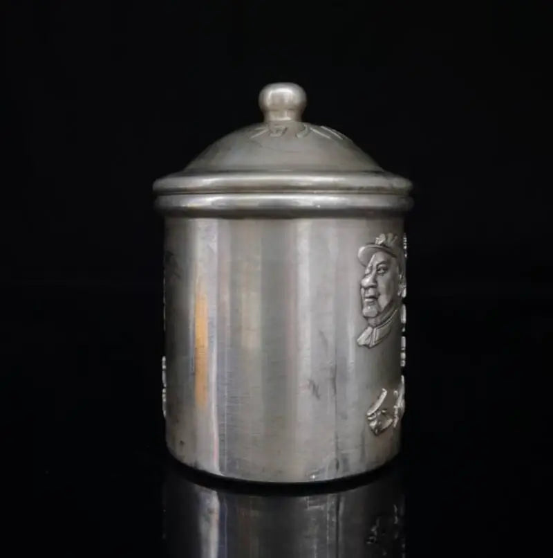 China White copper Mao Zedong cup crafts statue