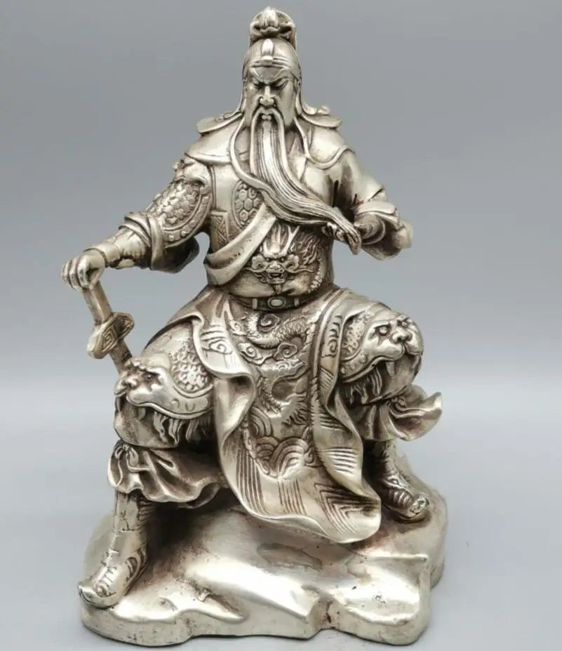 China White copper Martial arts god of wealth guanyu crafts statue