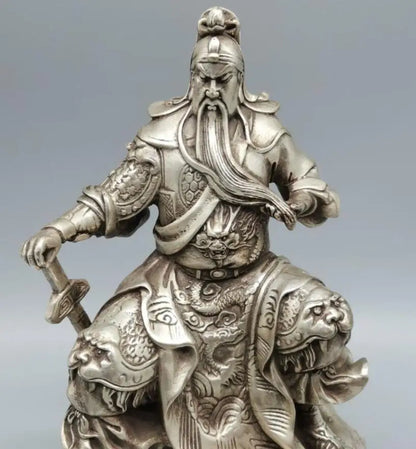 China White copper Martial arts god of wealth guanyu crafts statue