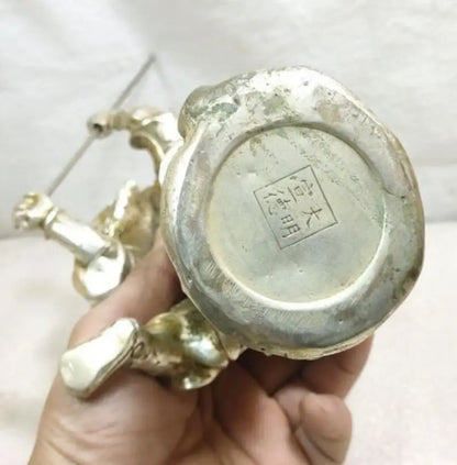 China White copper Monkey King crafts statue