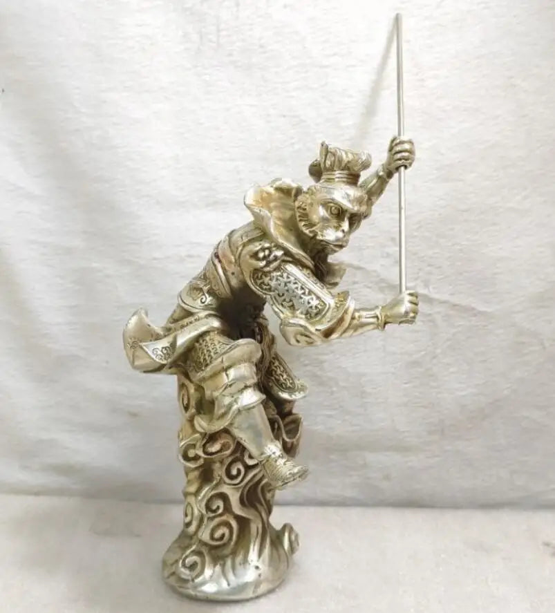 China White copper Monkey King crafts statue