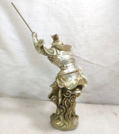 China White copper Monkey King crafts statue