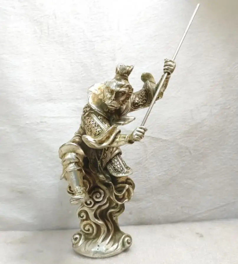 China White copper Monkey King crafts statue