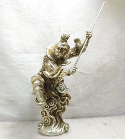 China White copper Monkey King crafts statue