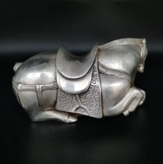 China White copper Tang horse crafts statue