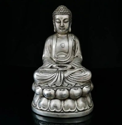 China White copper Tathagata Buddha crafts statue