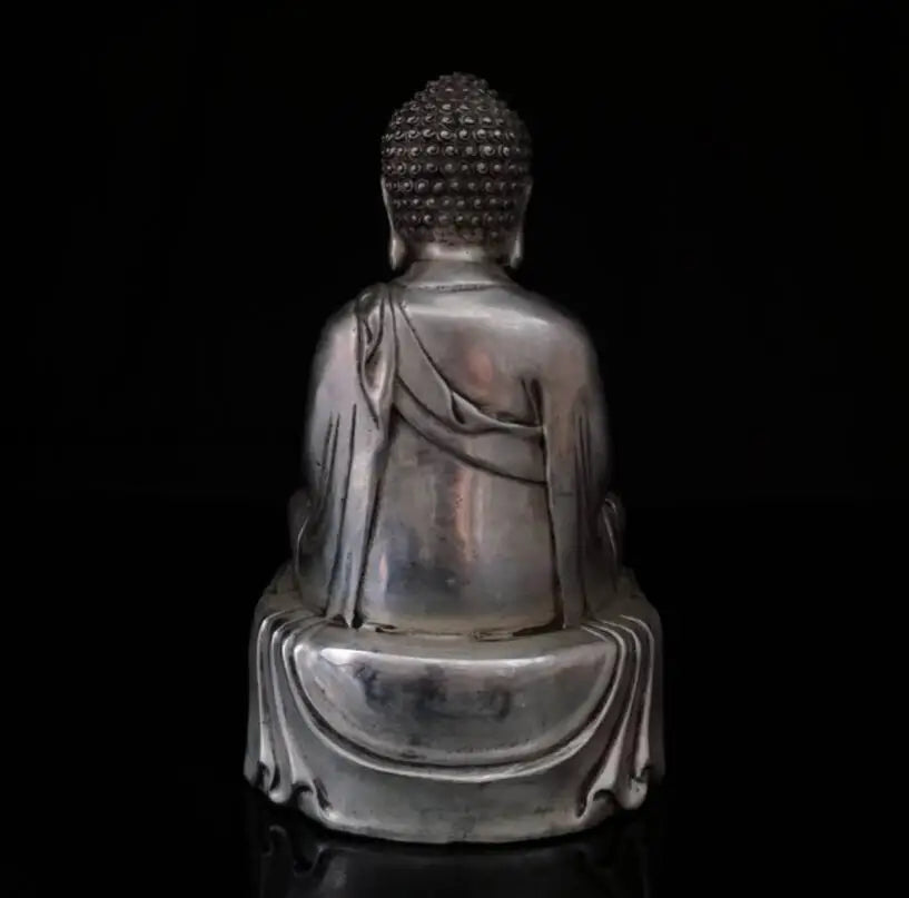 China White copper Tathagata Buddha crafts statue