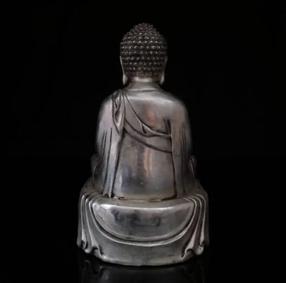 China White copper Tathagata Buddha crafts statue