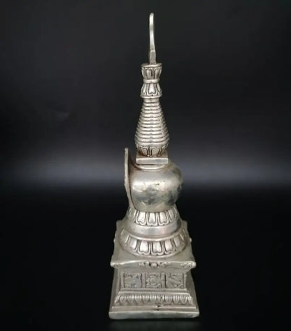 China White copper Tibetan Buddhism tower crafts statue
