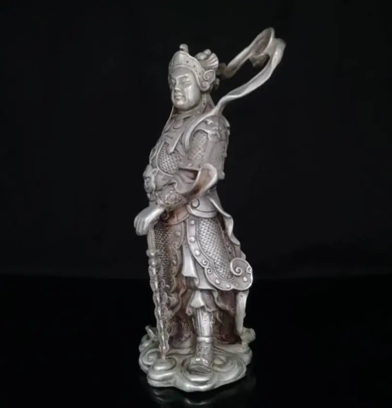 China White copper Veda bodhisattva Buddha crafts statue