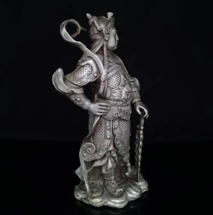 China White copper Veda bodhisattva Buddha crafts statue