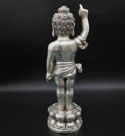 China White copper archaize Buddha crafts statue