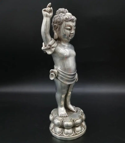 China White copper archaize Buddha crafts statue