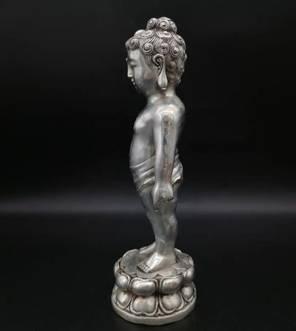 China White copper archaize Buddha crafts statue