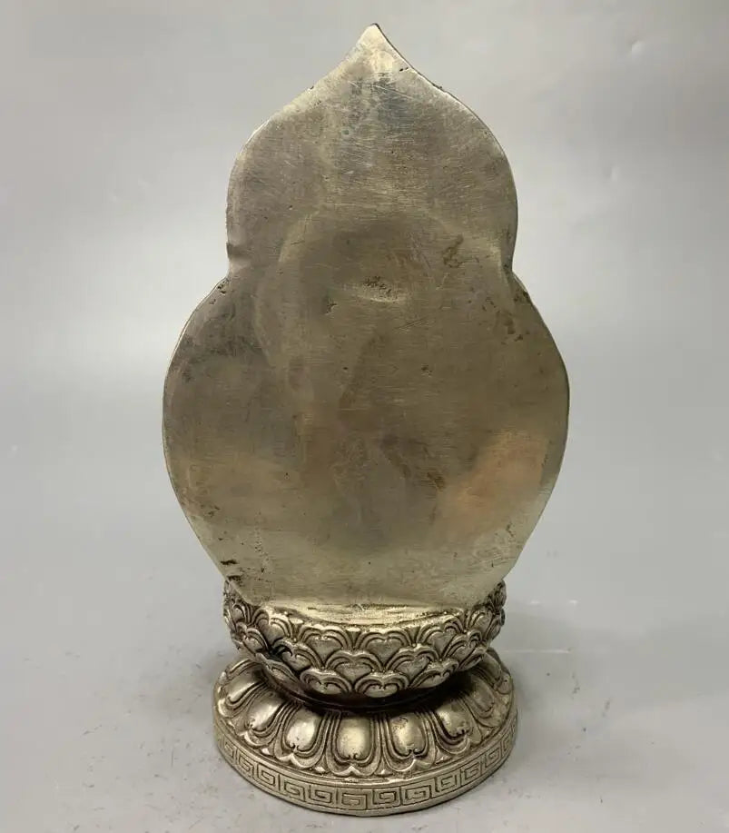China White copper archaize Guanyin bodhisattva crafts statue