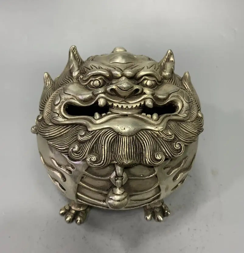 China White copper archaize beast crafts statue