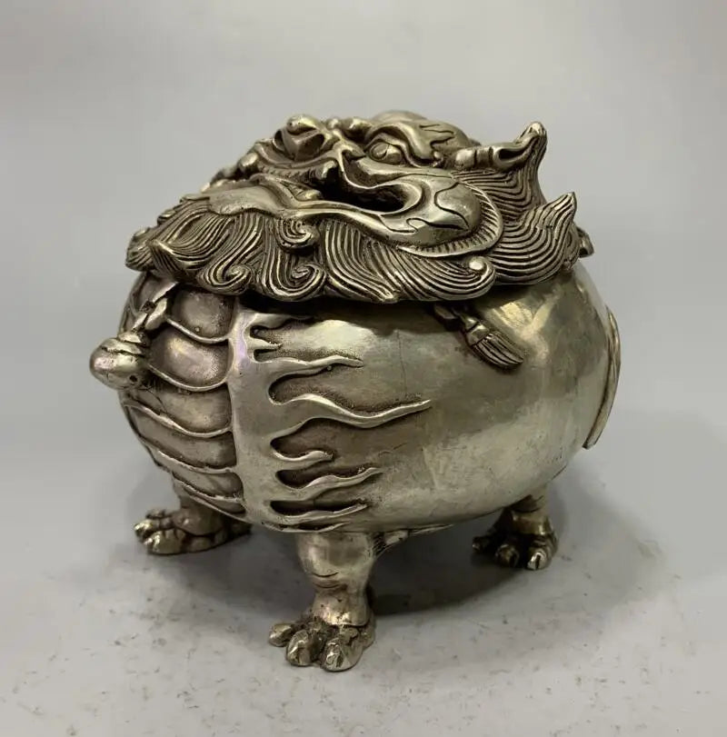 China White copper archaize beast crafts statue