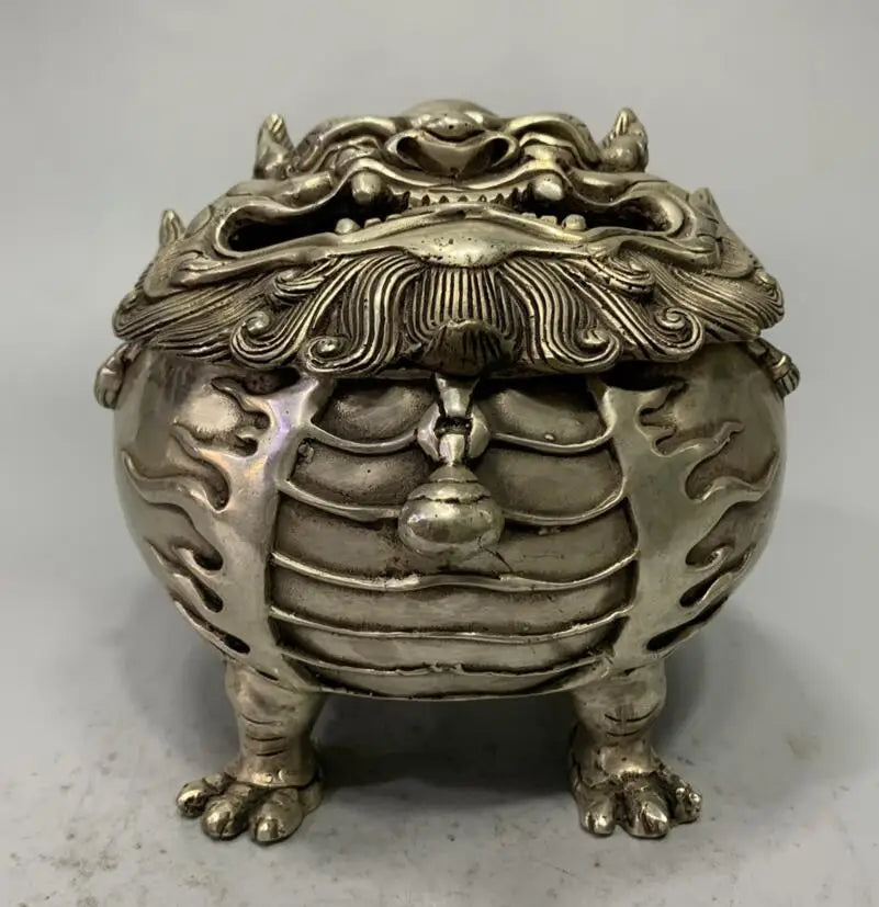 China White copper archaize beast crafts statue