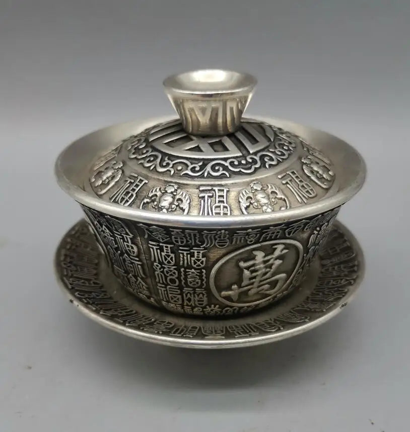 China White copper archaize bowl crafts statue
