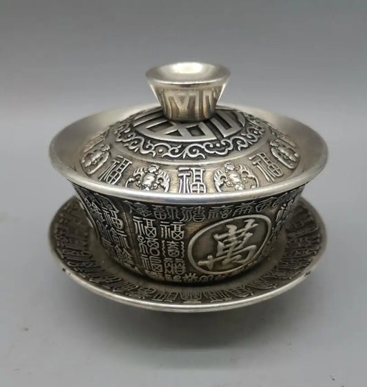 China White copper archaize bowl crafts statue