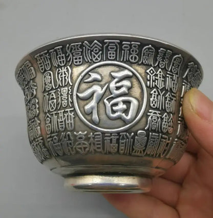 China White copper archaize bowl crafts statue
