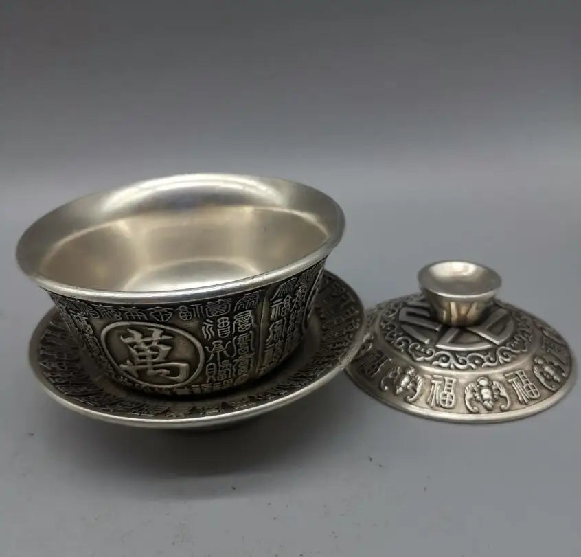 China White copper archaize bowl crafts statue