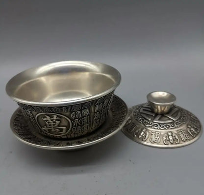 China White copper archaize bowl crafts statue
