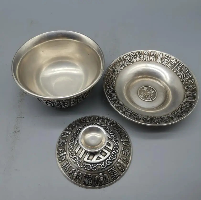China White copper archaize bowl crafts statue