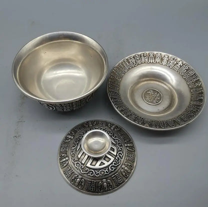 China White copper archaize bowl crafts statue