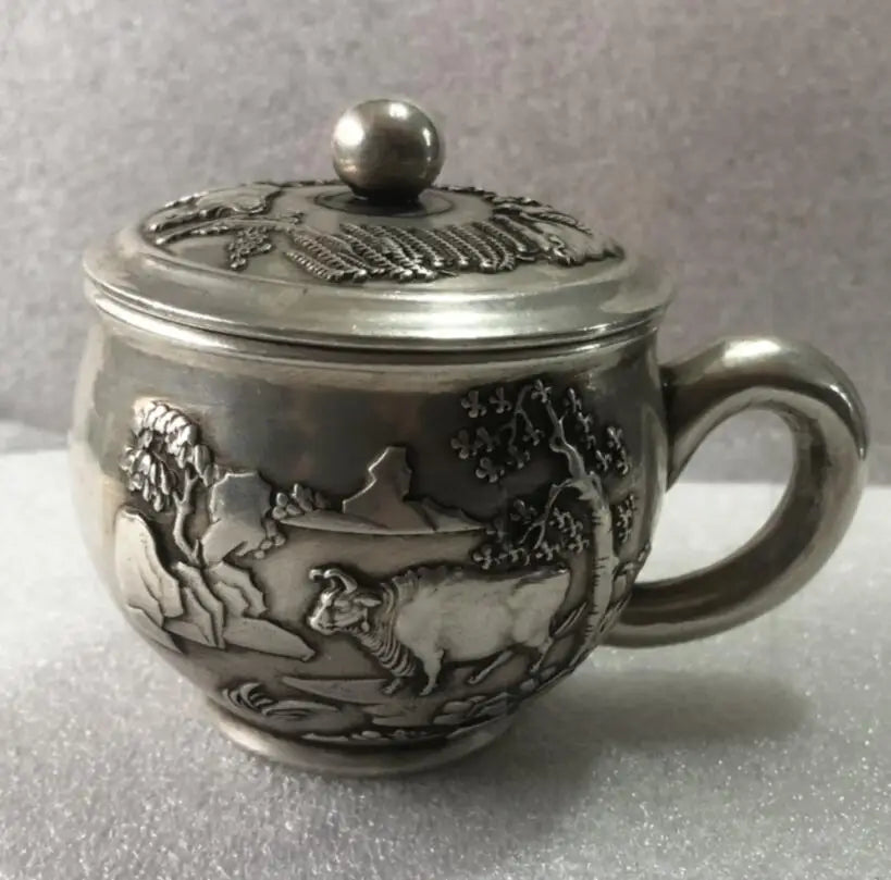 China White copper archaize cup crafts statue