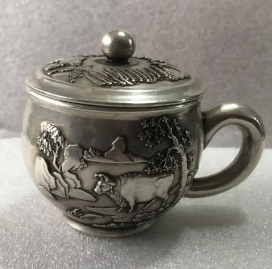 China White copper archaize cup crafts statue
